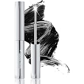 Black Metal Wand Mascara, Iron Wand Mascara for Thin Short Sparse Lashes | Natural Length Slim Volume Formula, Separate Define Lashes No Clumps, Waterproof Smudge-Proof Tubing Mascara for Older Women