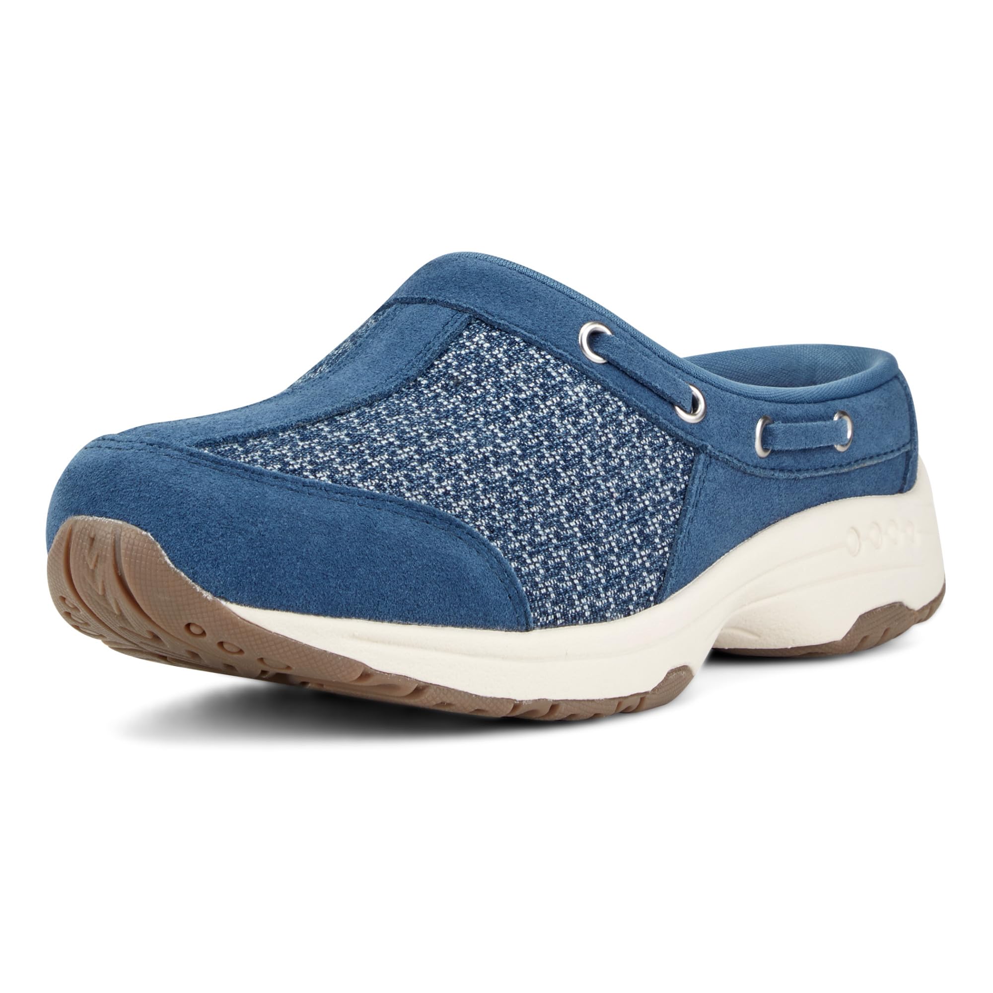 Easy Spirit Travelport Women's Slip On, 6.5 B(M) US, Navy-White-Denim-Check Image