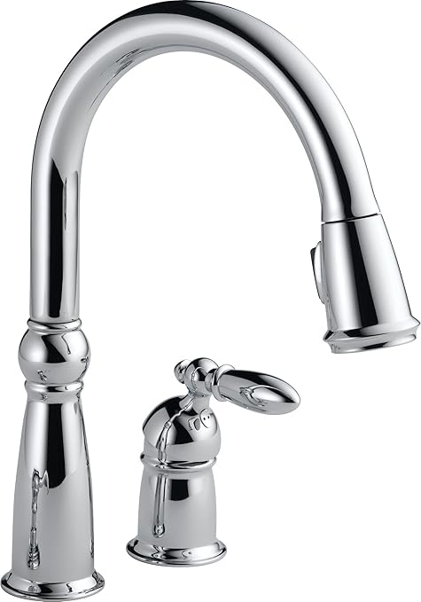 Delta Faucet Victorian Single Handle Kitchen Sink Faucet With Pull