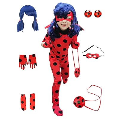 Girls Costume Child Cosplay Black Spot Red Suit with Pakistan Ubuy