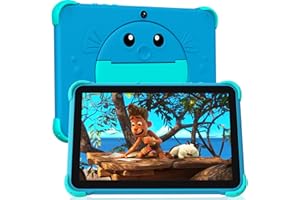 YINOCHE Kids Tablet 10 inch Tablet for kids, Android Toddler tablets with case, Kids Tablets with Parental Controls, Wifi, Dual Camera, Tabletas Support Netflix YouTube for Toddlers Girls Boys (Blue1)