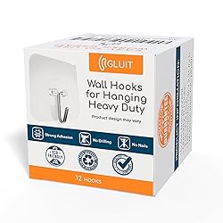 GLUIT Adhesive Wall Hooks for Hanging Heavy Duty 22