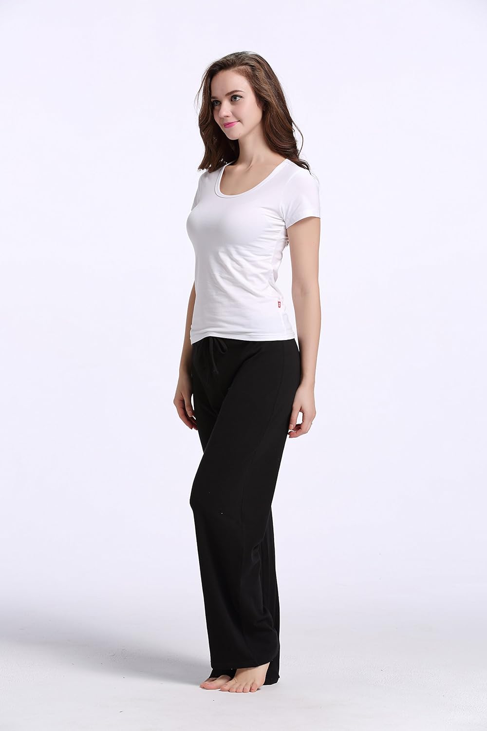 CYZ Womens casual stretch cotton pajama pants simple lounge pants charcoal at  Women’s Clothing store