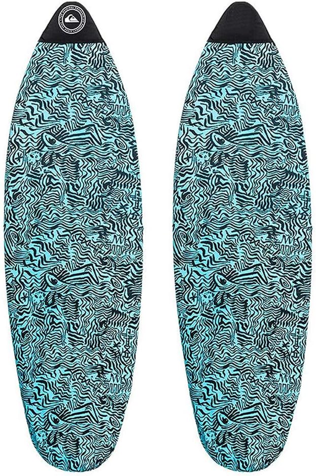 Quiksilver Euroglass Shortboard Surfboard Sock Socks 6'0" Blue Easy
