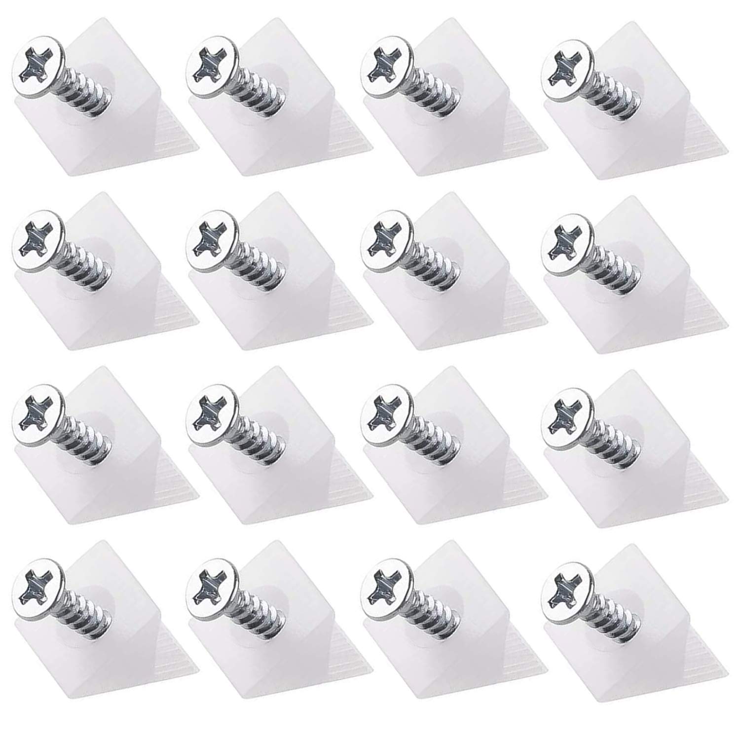 100pcs Drawer Supports Drawer Bottom Sagging Repair Fix Kit Furniture Chest Mending Wedges Plastic Angle Bracket with Matching Screws