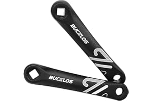 BUCKLOS Ebike Mountain Bike Square/Diamond/Hollow Crank Arm -152MM/170MM/175MM MTB Aluminum Bicycle CrankSet for Electric Bike/Road Bike/Commuter Bike/Exercise Bike/Fat Bike