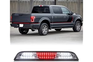 SHINEFIT 3rd Brake Light Replacement for F150 Pickup 2015-2020, Red Lens Clear LED Third Brake Cargo Light Compatible with F-Series Super Duty 2017-2022