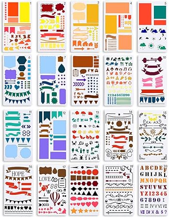 Amazon Ccinee 描画テンプレート スクラップブッキング テンプレート Diyアルバム 絵図 手帳用に 枚セット テンプレート 通販