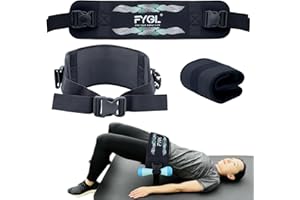 FYGL Hip-Thrust-Belt, Foldable Band for Dumbbells, Kettlebells, Plates - Supports Up to 300 lbs, Gym and Home Workouts with Slip-Resistant Padding