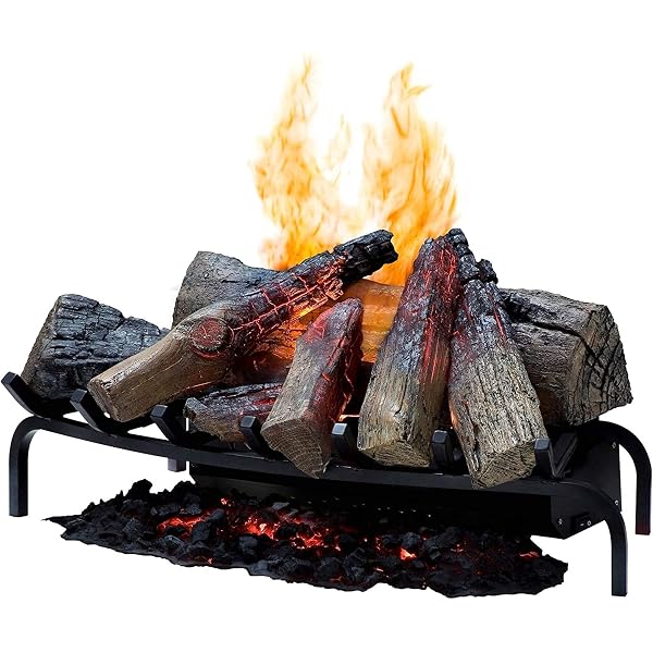 Amazon.com: DIMPLEX DLGM29 Opti-Myst Open Hearth Fireplace Insert with Faux  Logs Bed, Alabaster : Home u0026 Kitchen