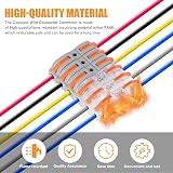 flintronic 80Pcs Wire Connectors 2 Pin Peel-free Push-type Quick Splice 18-22AWG view 6
