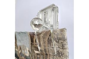 LRANFOW 4 Clips for Hanging Tapestry Quilt Carpet Clear Acrylic Won't Obscure Patterns Full Display Artwork for a Beautiful Look 3.25x1.5 Inch