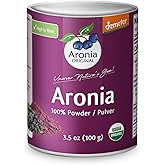 Aronia ORIGINAL Organic Aronia Berry Powder 3.5 oz (100 g) | 10:1 Fruit-to-Powder Ratio, over 1,000 Aronia Berries, No Added Sugar, No Additives | Vegan, Organic, Non-GMO Black Chokeberry
