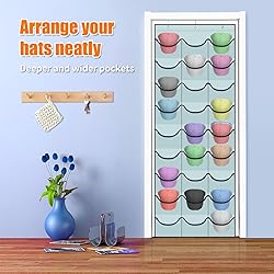Hat Rack for Baseball Caps, 27 Pockets Over The