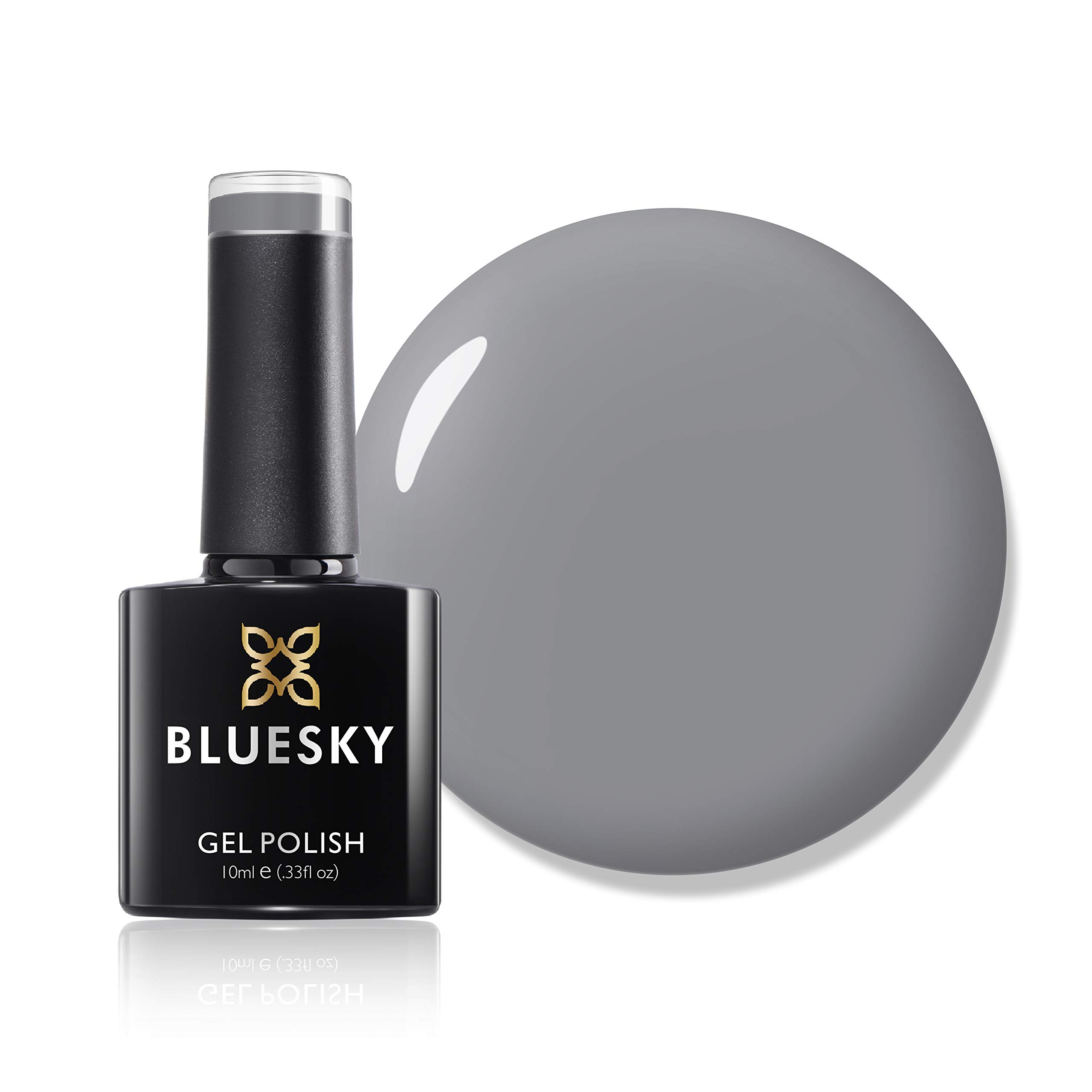 Bluesky Gel Nail Polish, Medium Grey QXG546, Long Lasting, Chip Resistant, 10 ml (Requires Curing Under UV/LED Lamp)