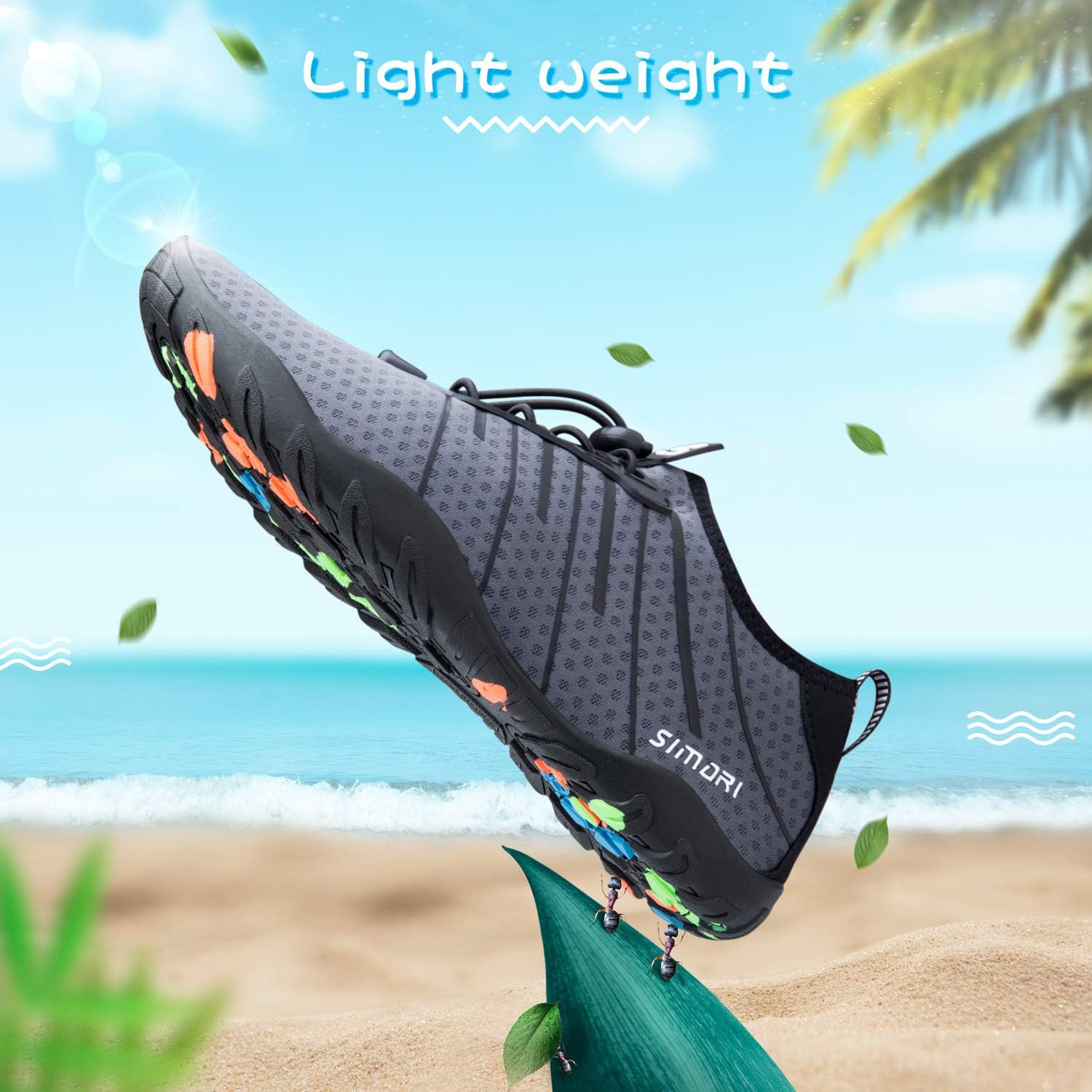  | SIMARI Mens Womens Water Shoes Sports Quick Dry Barefoot Diving Swim Surf Aqua Walking Beach Yoga | Water Shoes