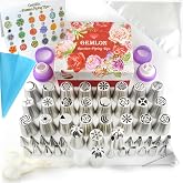 Russian Piping Tips for Cake Decorating &ndash; 88Pcs Flower Icing &amp; Frosting Nozzles Set &ndash; Complete Pastry Baking Tools Kit &ndash; Small &amp; Large Floral Piping Tips for Cupcakes, Cookies &amp; Professional Bakers