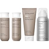 Living Proof Frizz-free Hair Essentials Kit - Travel Size No Frizz Shampoo, Conditioner, Smooth Styling Cream and Advanced Clean Dry Shampoo ($70 value)