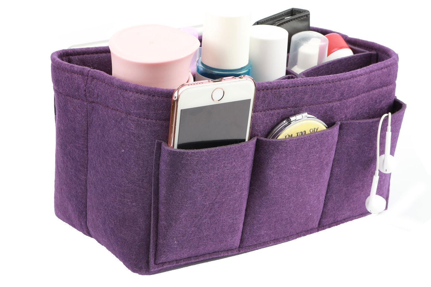 Felt Handbag Organizer,Insert purse organizer 12 Poctects Structure