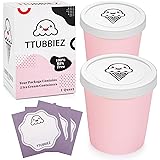 TTUBBIEZ Ice Cream Containers (2 Pack - 1 Quart Each), Ice Cream Containers for Homemade Ice Cream, Ice Cream Storage Contain