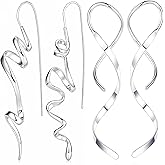 Earrings for Women Trendy Spiral Threader Earrings Hypoallergenic Silver Dangle Drop Earrings 14k Gold Unique Twist Simple Earrings Jewelry