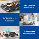 AMZCHEF Double Induction Hob 2800W Portable Dual Burner with Timer view 6