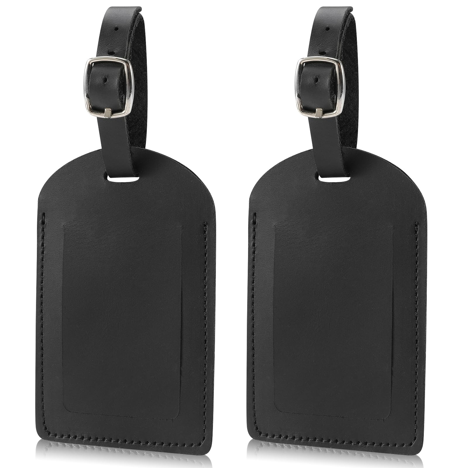 Photo 1 of Ringsun Genuine Leather Luggage Tag for Suitcases ID Tags Bag Tags for Luggage (2 Pack)