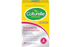 Culturelle 4-in-1 Probiotics for Women, Daily Probiotic & Prebiotic Supplement to Support Vaginal Health, Digestive Health, Immune Health, Occasional Diarrhea, Gas & Bloating Relief, Non-GMO, 30 Count