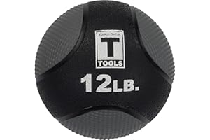 BODY SOLID Body-Solid Rubber Medicine Ball - Superior Grip, Textured Surface, Adjustable Air Pressure Fitness Balls - Ideal for Cardio and Core Exercise in Home & Gym Workouts