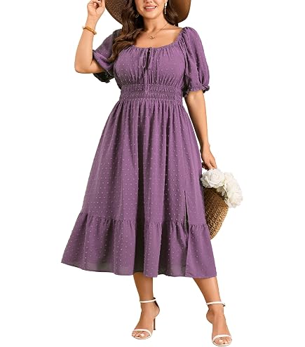 purple plus size boho dress ShopWonder Women Maxi Short Sleeves High Waist Ruffle Casual Summer Dress with Pockets Green XL at Amazon Women's Clothing store Berylove Women Black Bridesmaid Please find the detail Collection 8 Size:CHILD 8