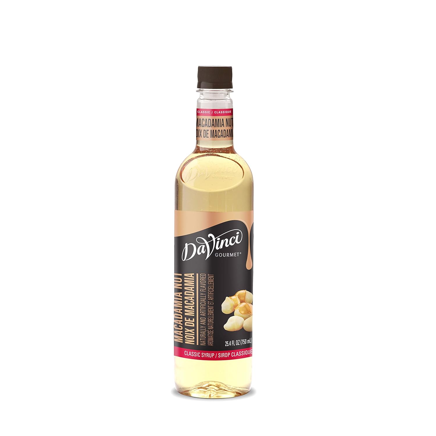 DaVinci Gourmet DaVinci Gourmet Classic Macadamia Nut Syrup, 25.4 Ounce, 25.4 Fl Ounce (Pack of 4)