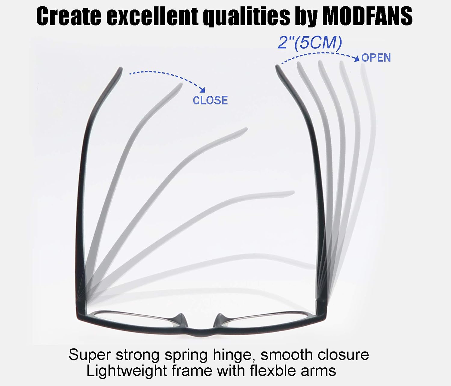 MODFANS Womens Reading Glasses 4-Pack Stylish Ladies Readers,Comfort Spring Hinge,Light Frame Pattern Fashion Design Pouch Included - Image 5