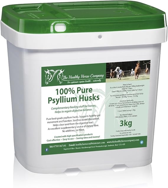 The Healthy Horse Company 100 Pure Psyllium Husks 3kg Tub Amazon.co