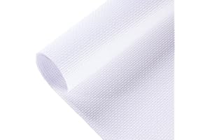 CANFOISON Aida Cloth Big Size 18 Count, White Cross Stitch Fabric, 39 inch by 60 inch