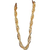 Arsimus 40-Inch Heavy Gold-Tone Dookie Chain for 80s and 90s Rapper Costume