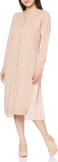 Amazon Co Jp プロポーションボディドレッシング ワンピース バックプリーツニットワンピース レディース ピンク 日本 Fr Free サイズ 服 ファッション小物