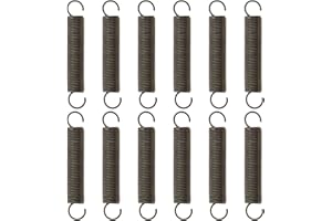 Create idea 12PCS Tension Spring with Hooks Compressed Springs 60mm Length 10mm OD 1mm Wire Diameter Spring Steel Small Dual 