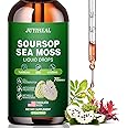 JUYIHEAL 2 Fl Oz Soursop Graviola with Sea Moss Liquid Drops, 7-in-1 Soursop Bitters Liquid Rich in Multivitamin for Digestive Antioxidant, Immune Boost, Cell Support & Regeneration