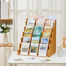 Yuntau 6 Tier Greeting Card Display Stand Wood