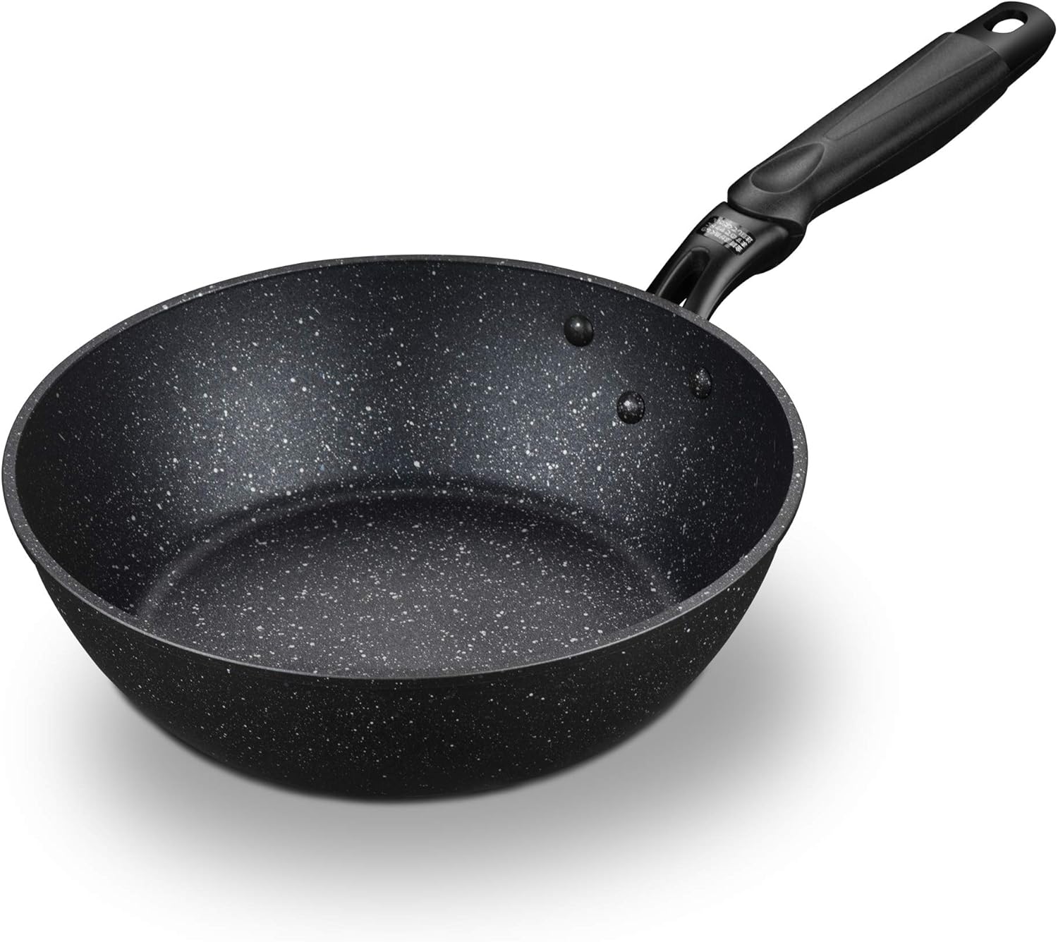 クックスマーク 炒め鍋 深型 フライパン 24cm IH対応オール熱源対応 フッ素加工 ブラック