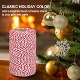Tenn Well Red White Christmas String 200m Cotton Twine Gift Wrapping view 5