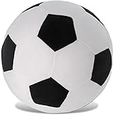 DolliBu Soccer Ball Plush - Fluffy Soft Plush Ball for Playing Catch with Kids, Playtime Squishy Ball Plush Toy for Girls and Boys, Stuffed Soccer Ball Room Decor for Nursery or Kids Room - 8.6 Inches