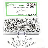 Ruibapa 100 pcs Metal Alligator Clips 52 mm for Household Soldering and Electrical Test Tools