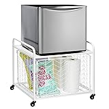 mDesign Small Portable Mini Fridge Storage Cart