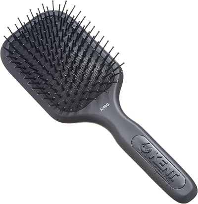 KENT AirHedz Pro Medium Pin Brush Black Paddle Detangling Smoothing Styling