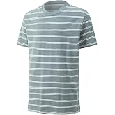 VANLYTK Men's Fashion Casual Cotton Loose Fit Crewneck Classic Striped T-Shirt