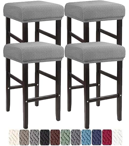 Bifaunvogel Lot De 2 Housses De Tabouret De Bar Rectangulaires
