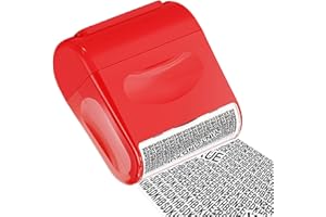 Security Stamp Roller, Id Guard Stamp Roller, Information Privacy Confidential Data Blocker for Office Business Draft Mail Do