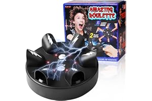 OSDUE Electric Shock Roulette Game, Electric Shock Game, Novelty Game, Fun Polygraph, Tricky Electric Shock Roulette Shooting Desktop Decompression Creative Truth or Dare, Fit for Home Bar Party Toys