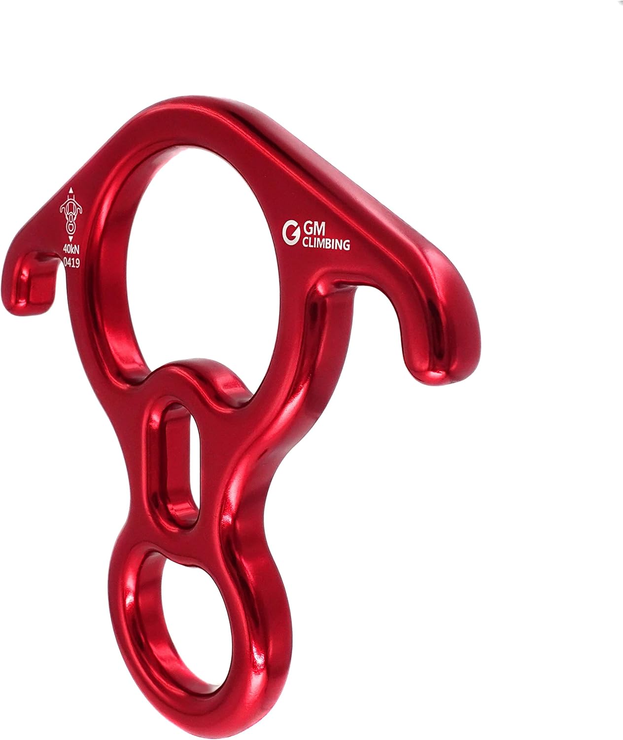 GM CLIMBING 40kN Rescue Figure 8 Descender with Bent-Ear Rappelling Gear Belay Device : Sports & Outdoors
